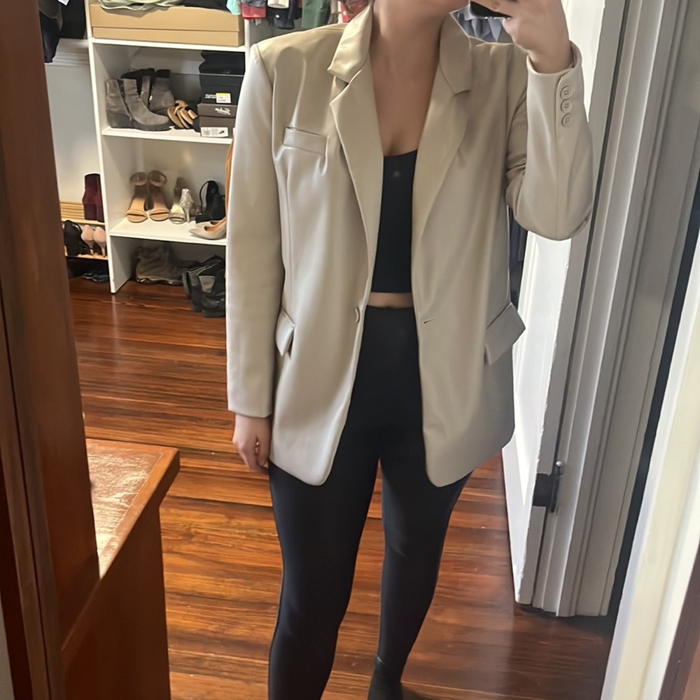 Blank NYC Cream Blazer Jacket